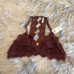 Charlotte bralette in burgundy NWT